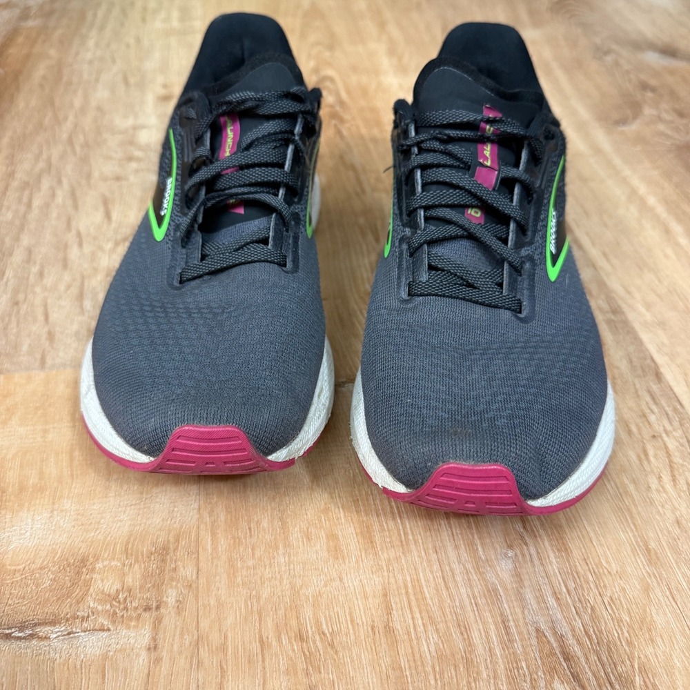 Brooks Launch 10 Women's Running Shoes Black Pink Neon Green Size 8.5 - Picture 3 of 8